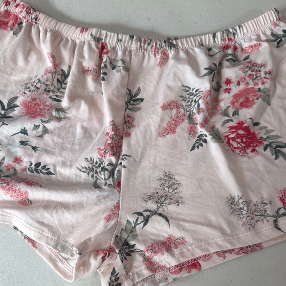 Flora Nikrooz Pink and Cream Floral Sleepwear Set 3 pieces - Picture 3 of 9